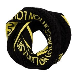 Louis Vuitton Wool Gravity Snood Scarf Black Jaune